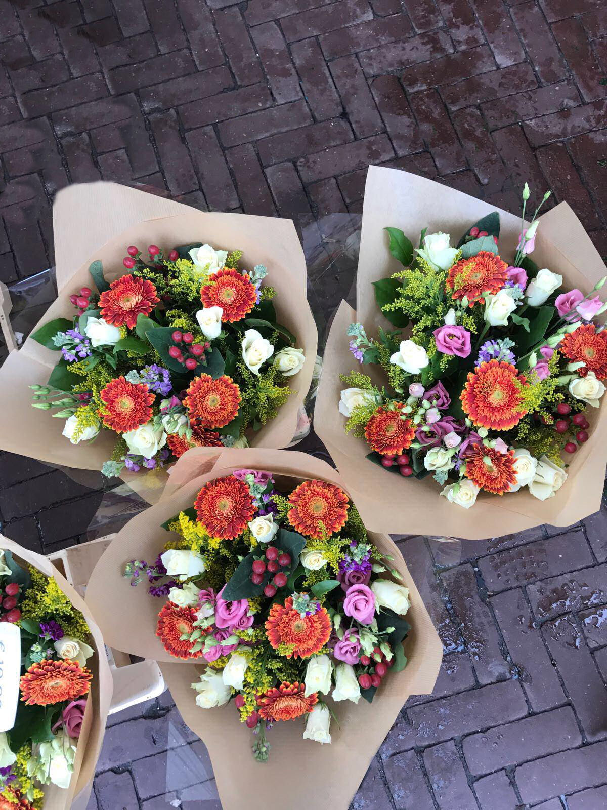 rond boeket gemengd alle kleuren